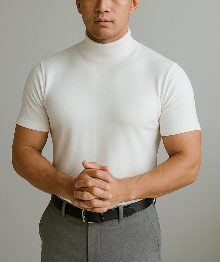 Men’s Short Sleeve Turtleneck T-Shirt