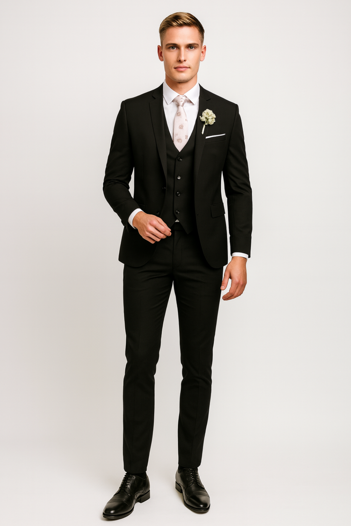Men's Classic 3-Piece Wedding Guest Suit