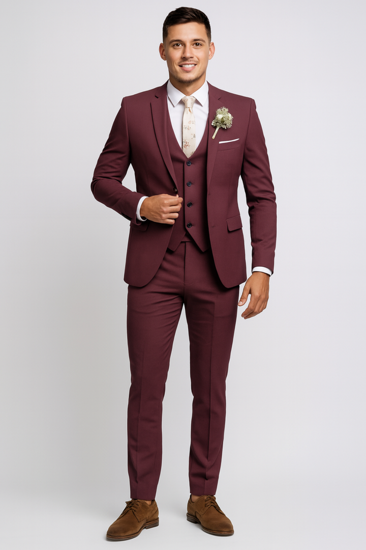 Men's Classic 3-Piece Wedding Guest Suit