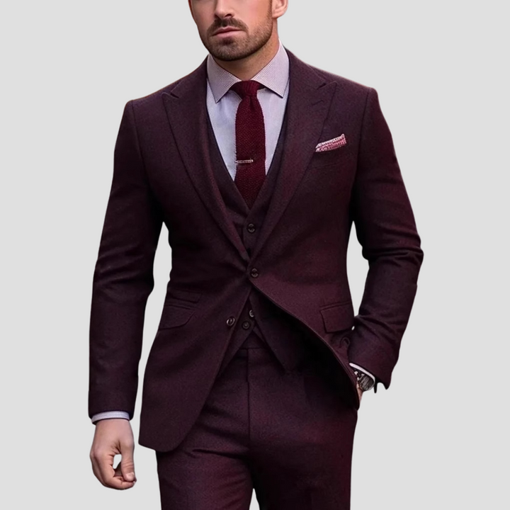 Men's Suit in Three Shades with a Fitted Cut | Wedding Attire and Occasion Wear