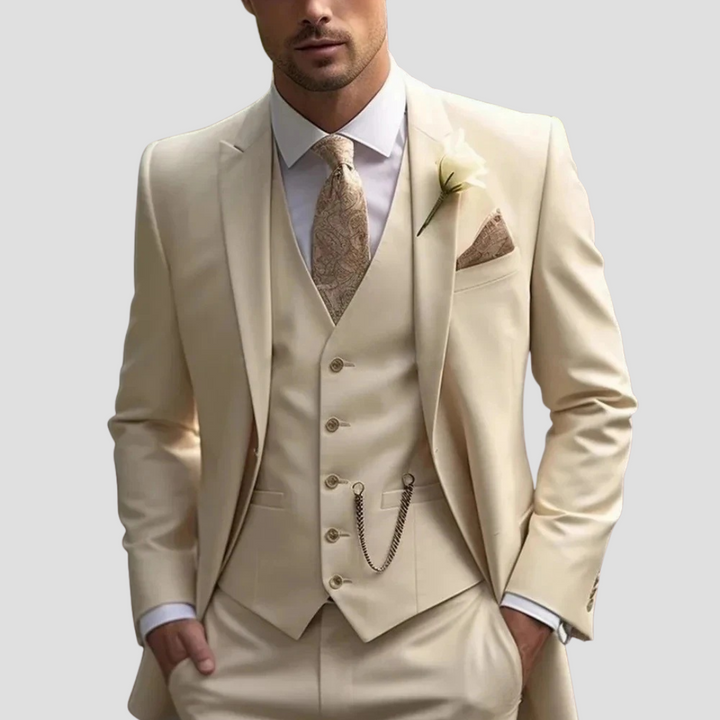 Men's Suit in Three Shades with a Fitted Cut | Wedding Attire and Occasion Wear