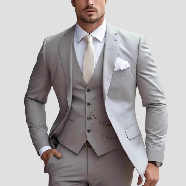 Men's Suit in Three Shades with a Fitted Cut | Wedding Attire and Occasion Wear