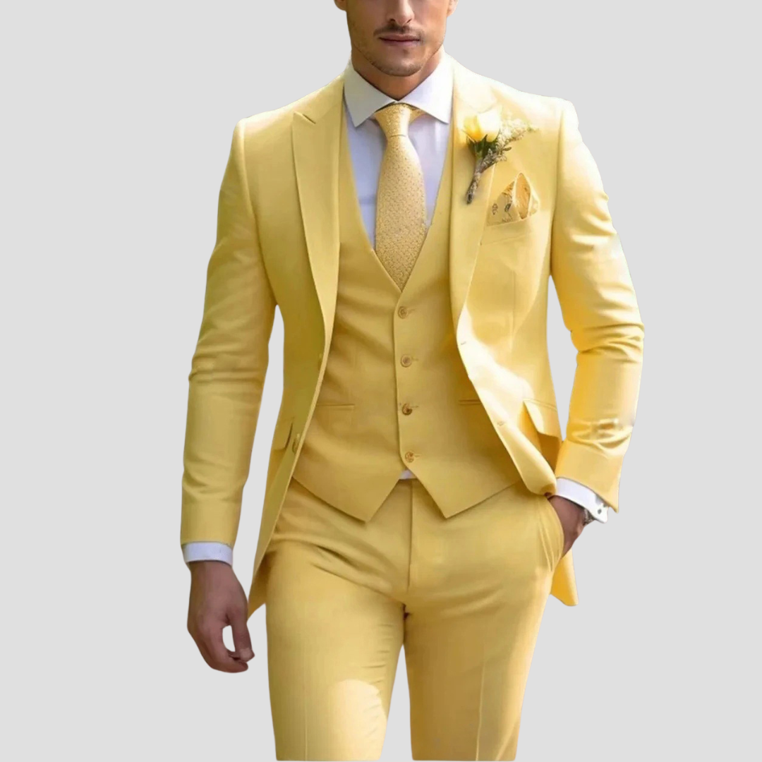Men's Suit in Three Shades with a Fitted Cut | Wedding Attire and Occasion Wear