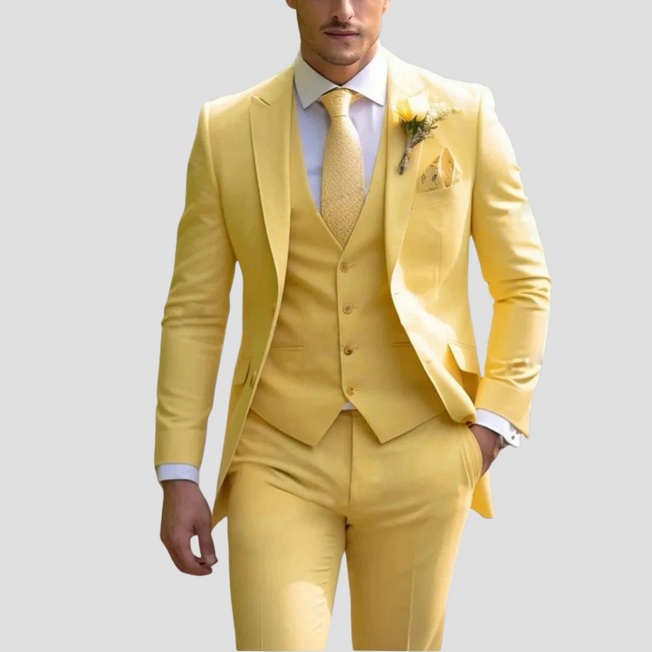Men's Suit in Three Shades with a Fitted Cut | Wedding Attire and Occasion Wear