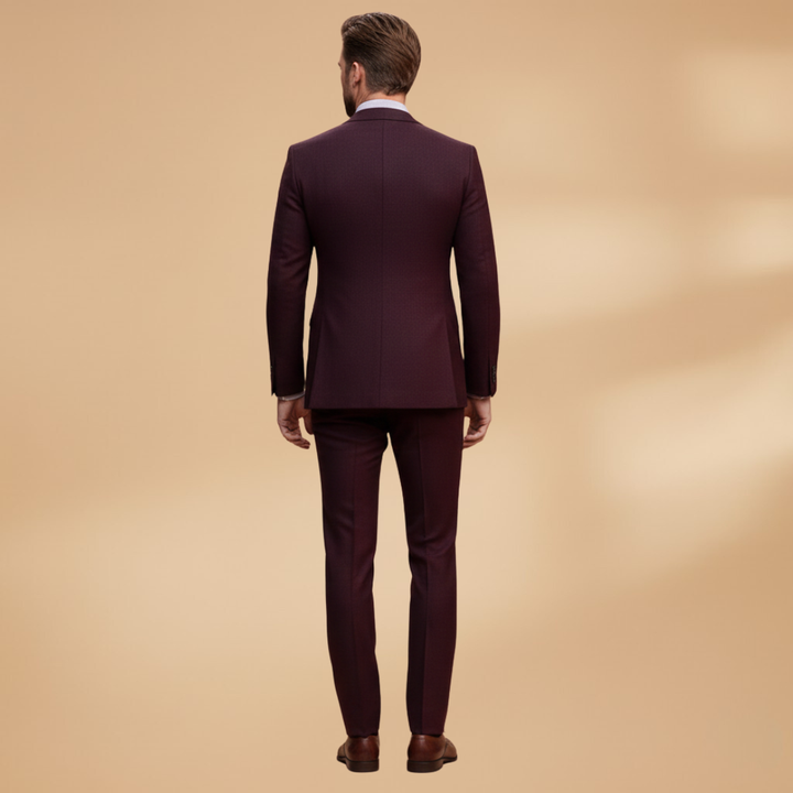 Men’s Three-Piece Suit with Blazer and Waistcoat