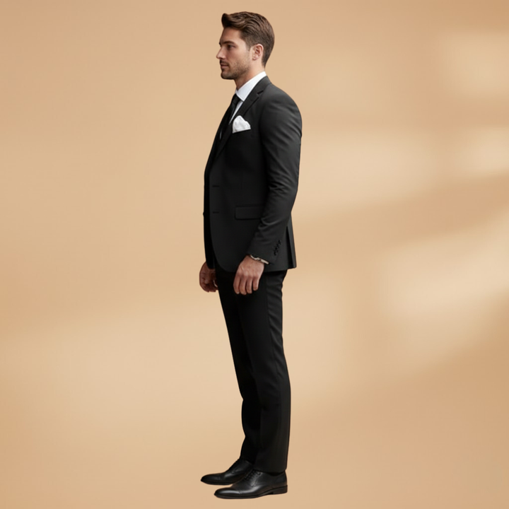 Men’s Three-Piece Suit with Waistcoat and Trousers