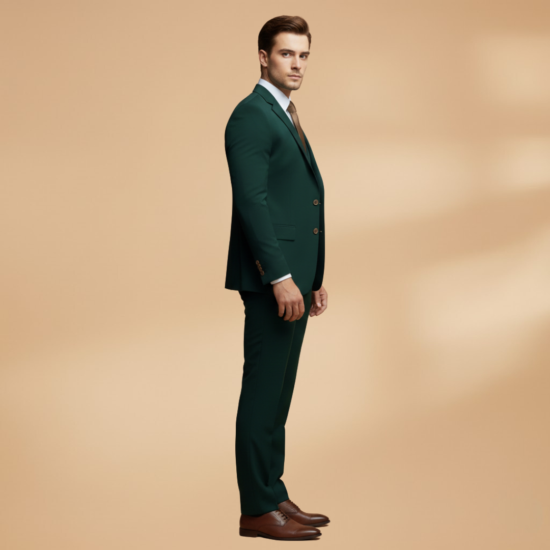 Men’s Three Piece Suit with Straight Leg Trousers