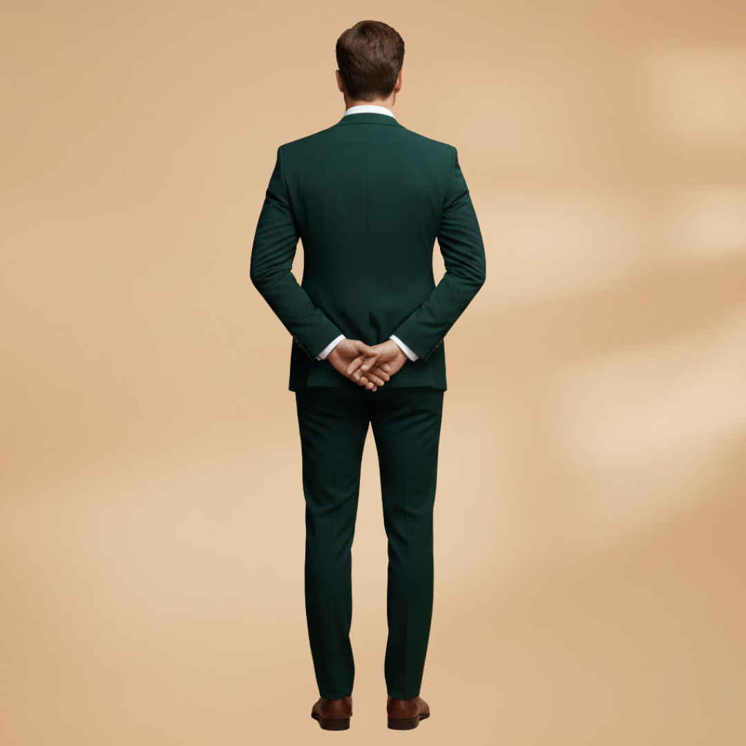 Men’s Three Piece Suit with Straight Leg Trousers