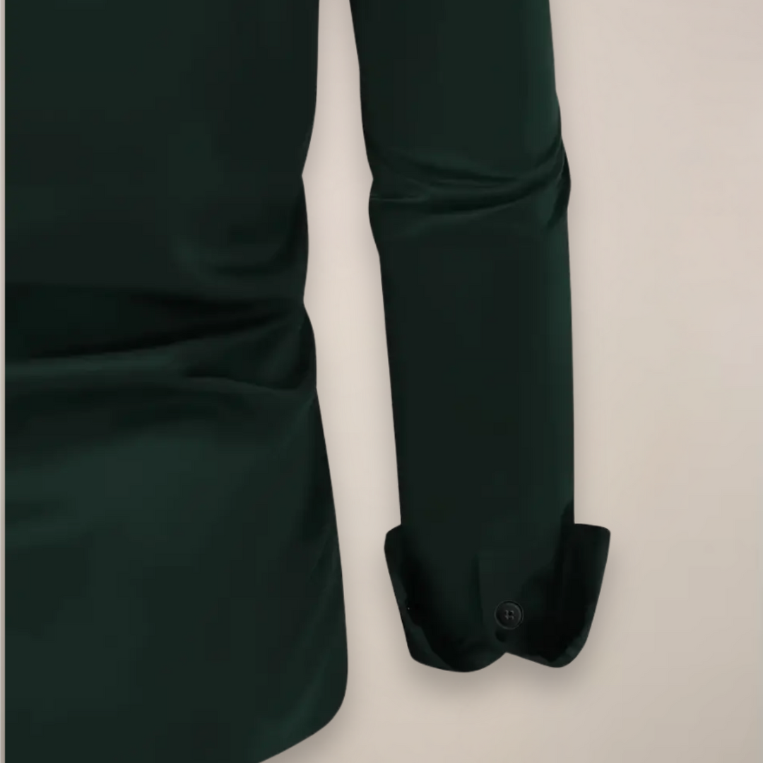 Men's Tailored Long Sleeve Button-Up Shirt