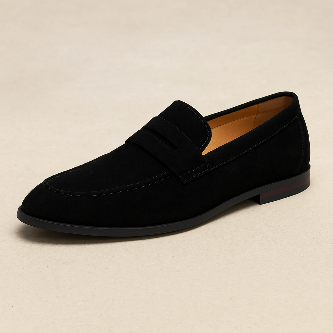 Men's Suede Penny Loafers - Casual Loafer Shoes
