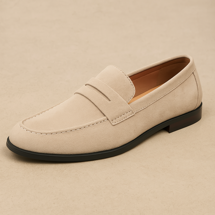 Men's Suede Penny Loafers - Casual Loafer Shoes
