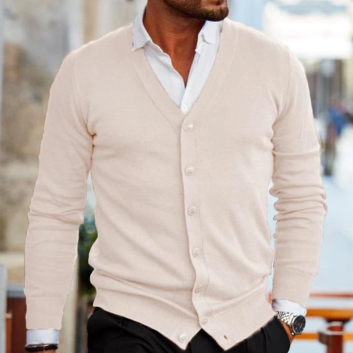 Men's V-Neck Casual Cardigan for Stylish Comfort