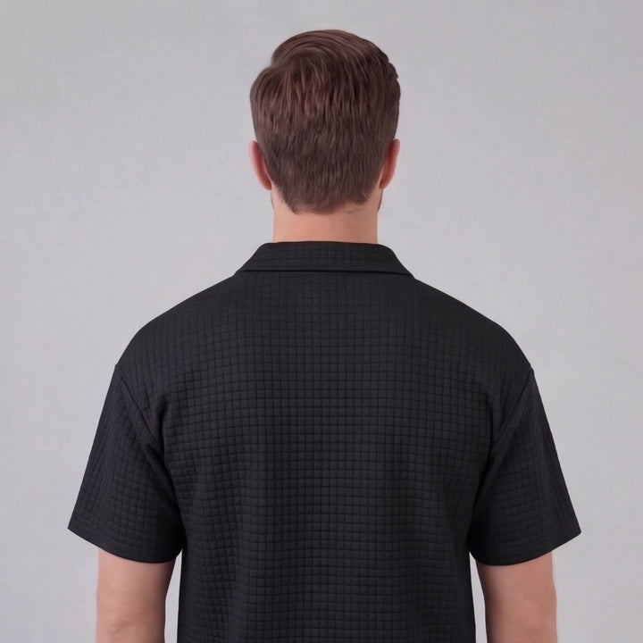 Men's Waffle Knit Short Outfit Summer Set