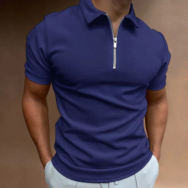 Pánské polo tričko na zip pro volnočasové nošení