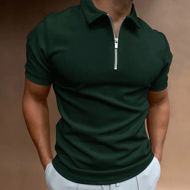 Pánské polo tričko na zip pro volnočasové nošení