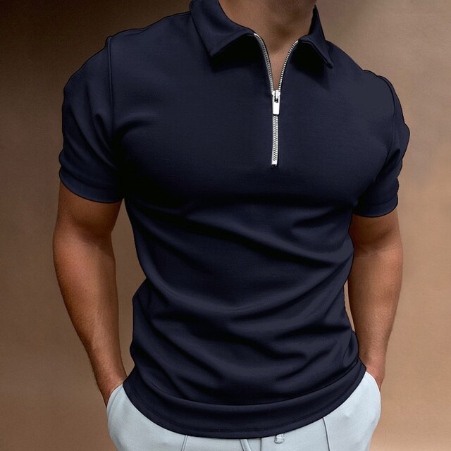 Pánské polo tričko na zip pro volnočasové nošení