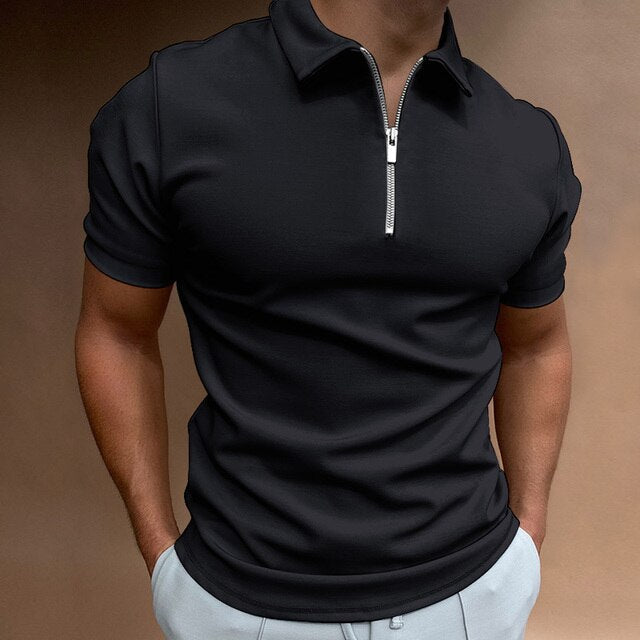 Pánské polo tričko na zip pro volnočasové nošení