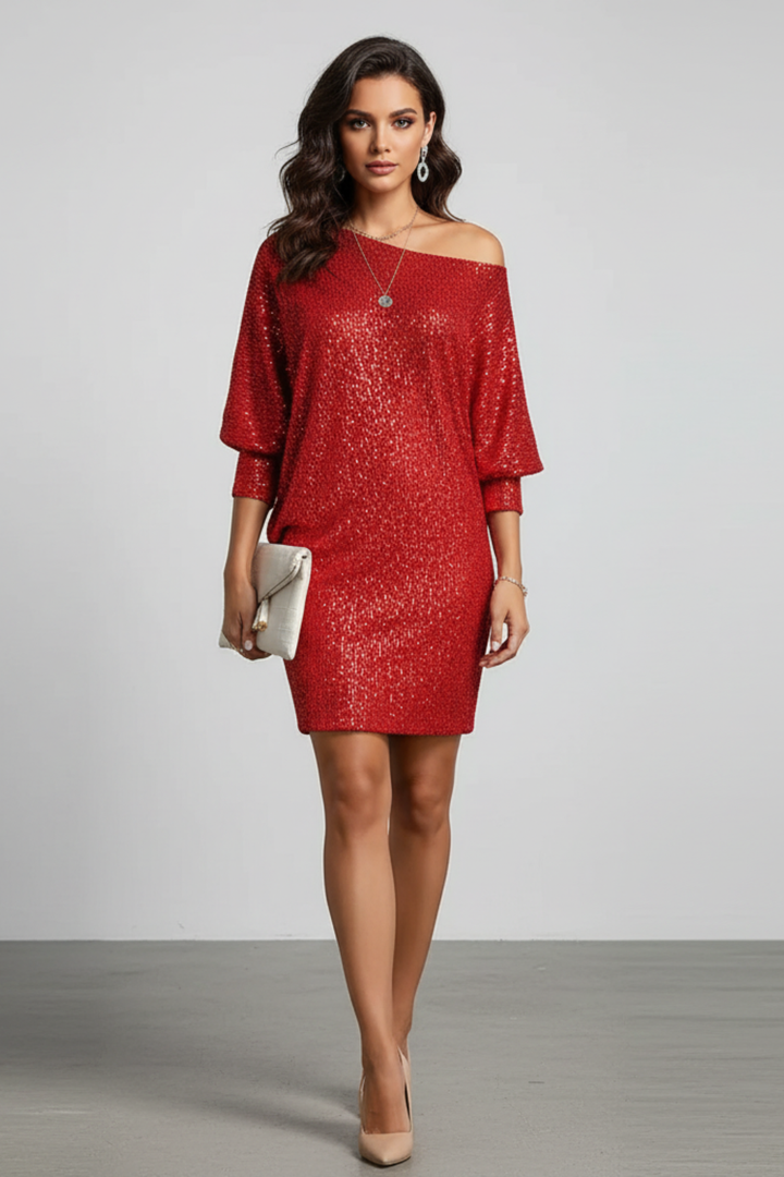 Mireille | Sparkly Glitter Party Mini Dress