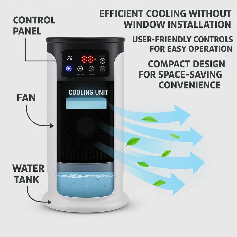 Climora Mobiele Airco – Zonder Afvoerslang & 6 Verkoelstanden