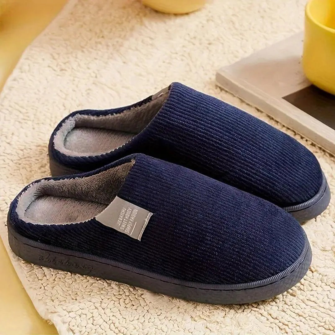 Women's Fleece Slippers with Soft Lining and Non-Slip Sole