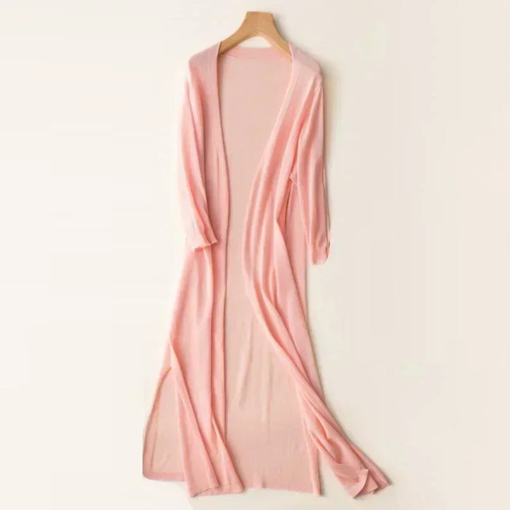 Women's Longline Flowing Cardigan – Pink