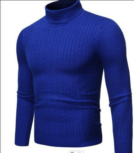 Men's Cable Front Roll Neck Sweater