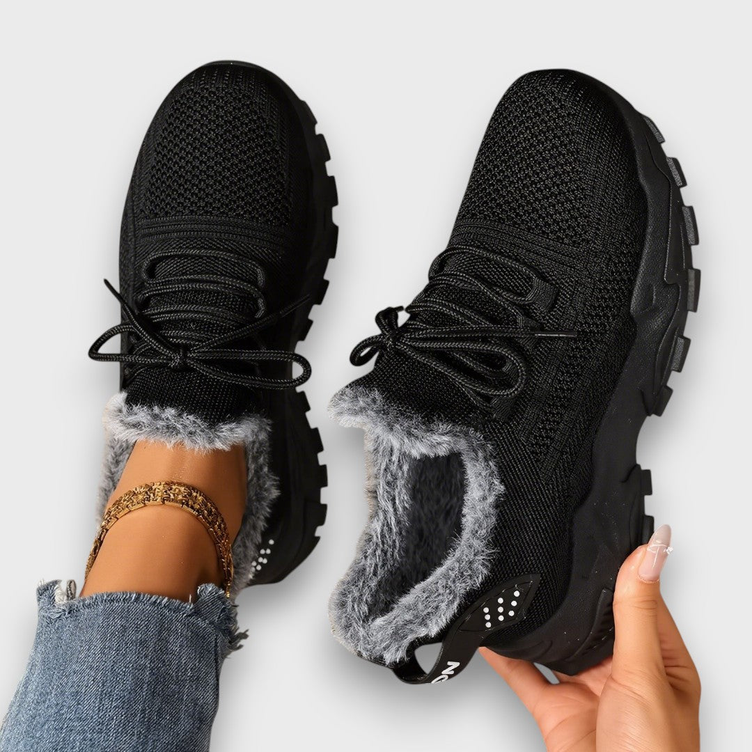 Women's Lace-Up Sneakers with Lined Interior