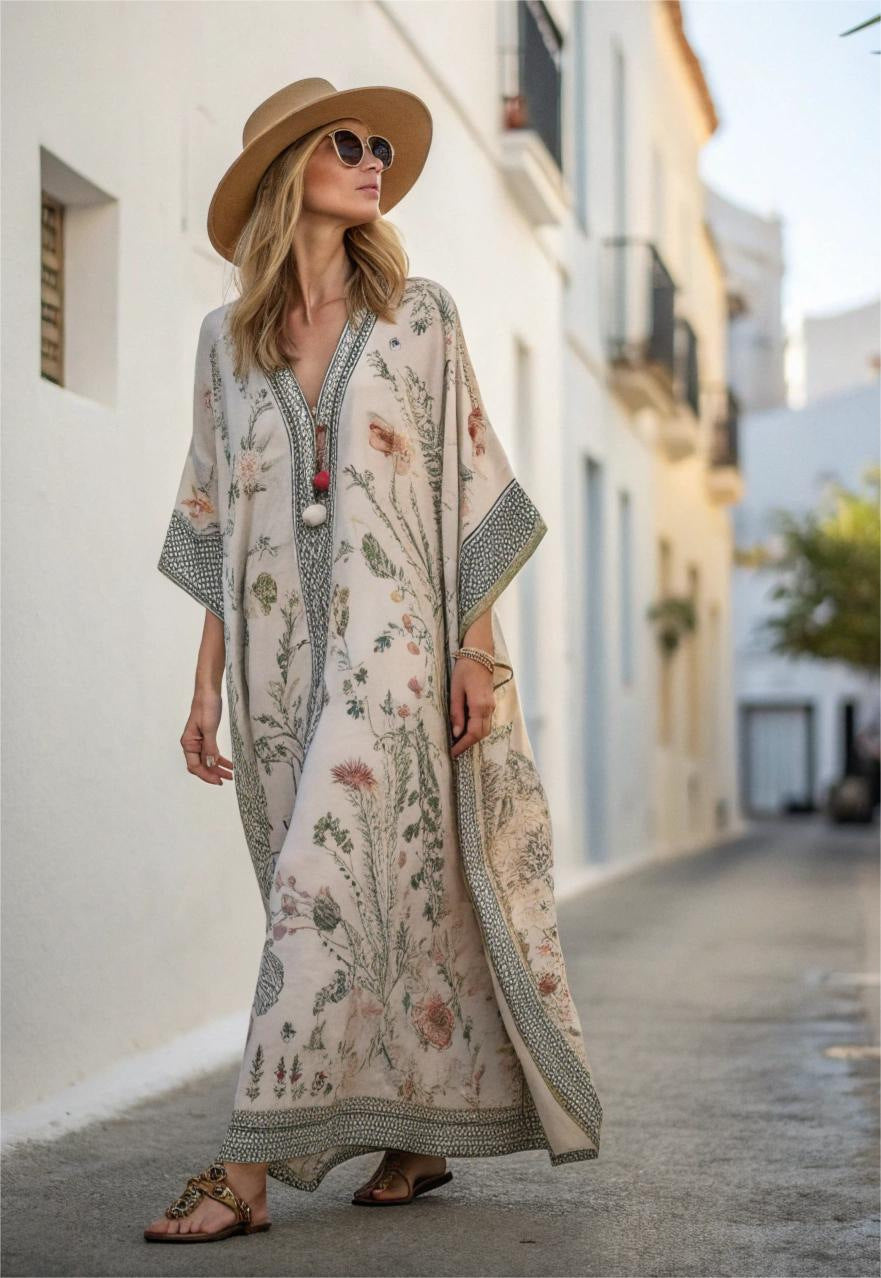 Stylish Bohemian Printed Kaftan Dress for Women