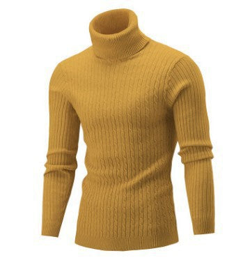 Men's Cable Front Roll Neck Sweater