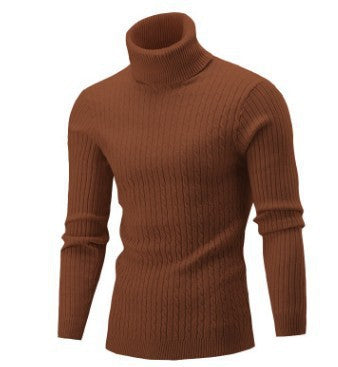 Men's Cable Front Roll Neck Sweater