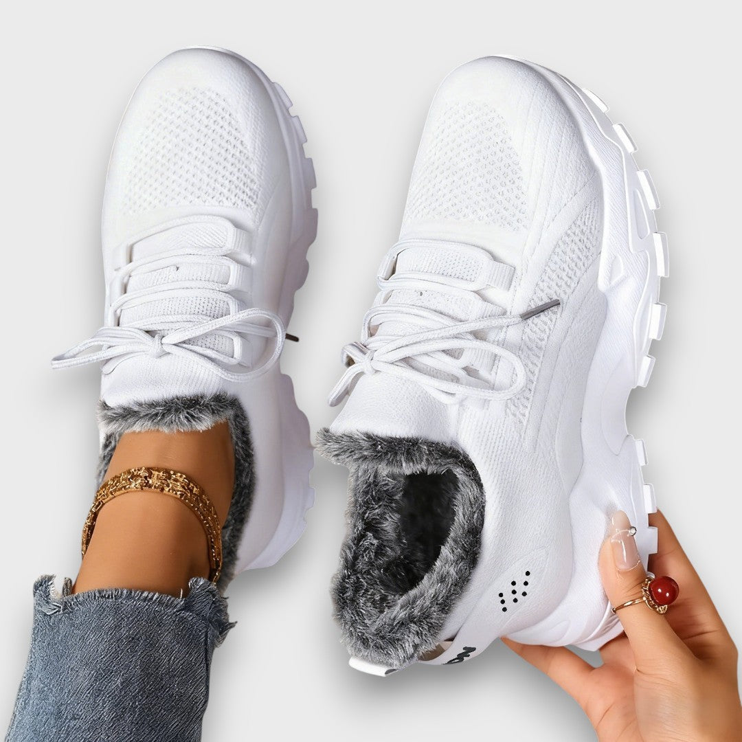 Women's Lace-Up Sneakers with Lined Interior