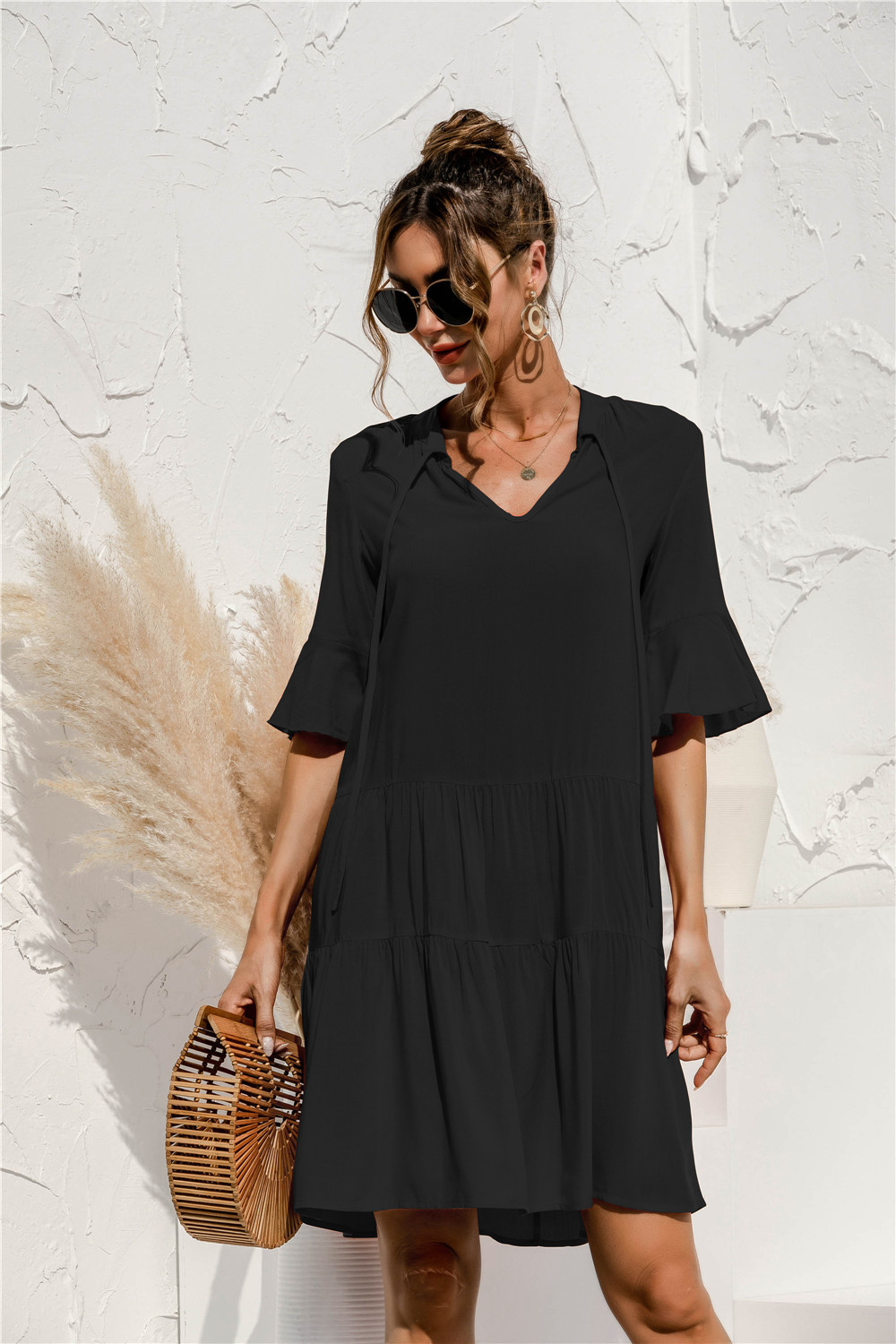 Stylish Women's Mini Summer Dress with Flattering Low Waist