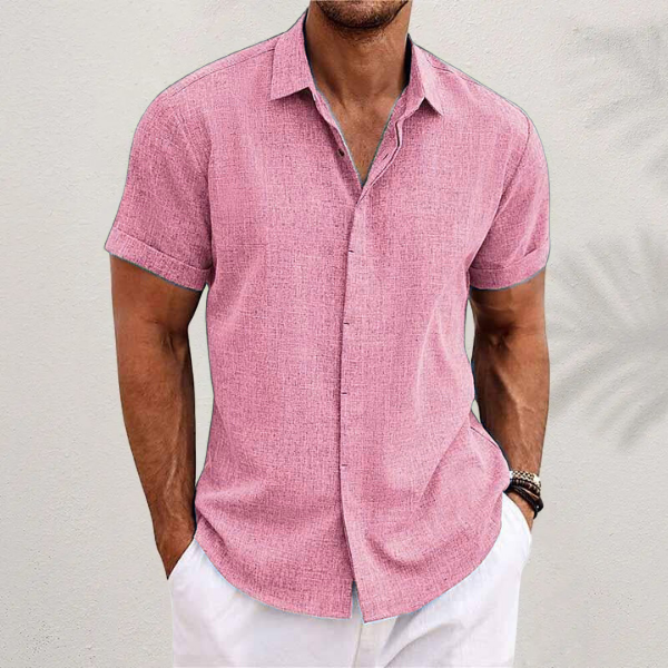 Oliver | Short-sleeved shirt made of cotton and linen