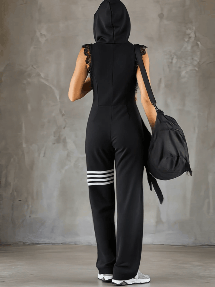 Women's Hooded Sleeveless Jumpsuit