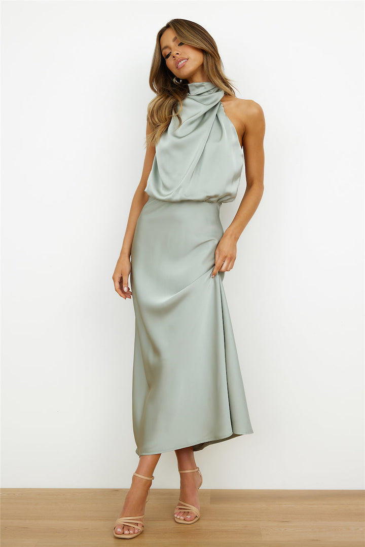 Elegant Asymmetrical Midi Dress for Modern Women