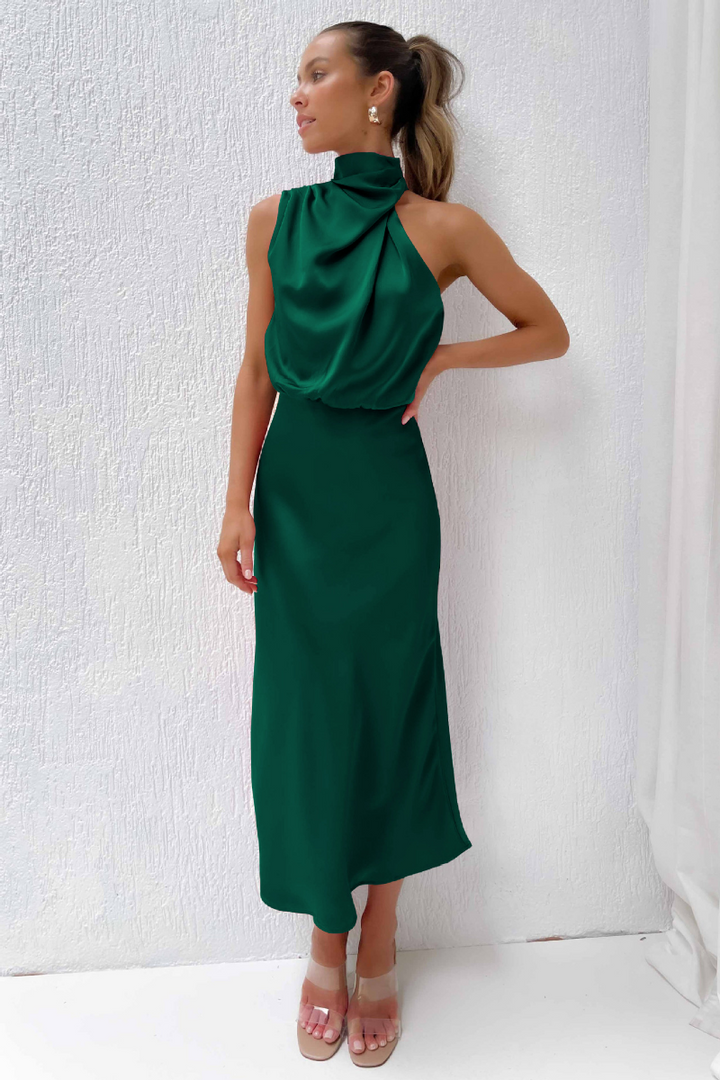 Elegant Asymmetrical Midi Dress for Modern Women