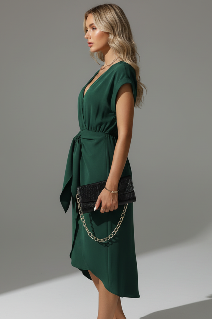 Orla | V-Neck Flattering  Midi Dress