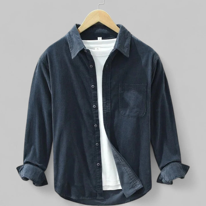 Men's Corduroy Overshirt with Chest Pocket