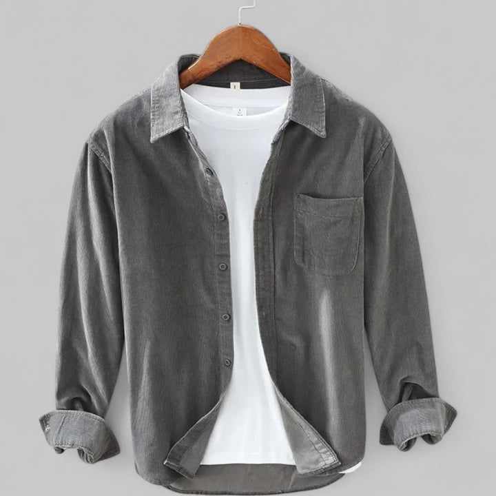 Men's Corduroy Overshirt with Chest Pocket