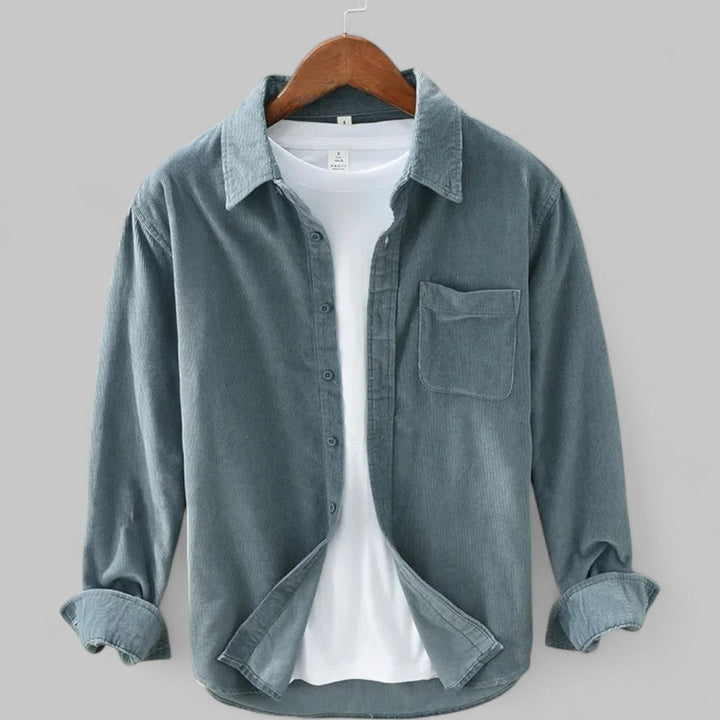 Men's Corduroy Overshirt with Chest Pocket