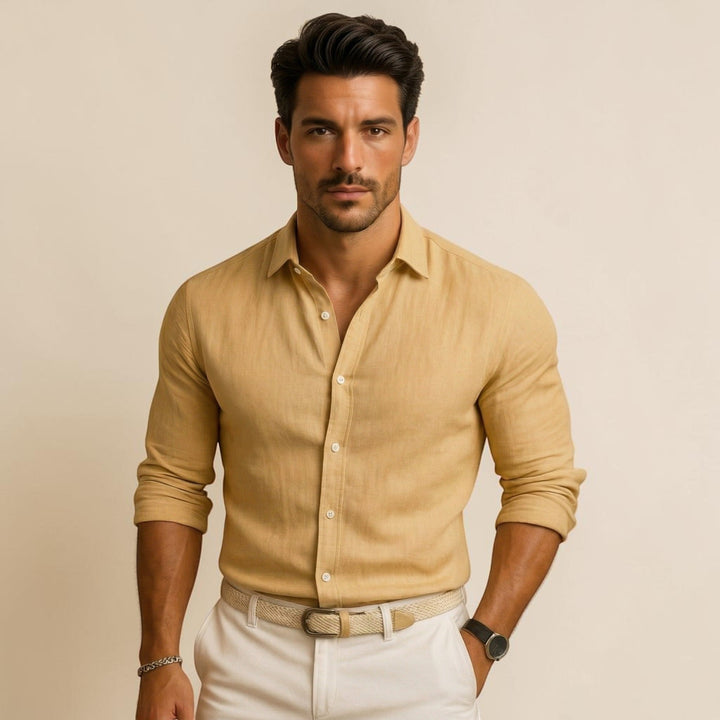 Men's Slim-Fit Shirt with Button Front