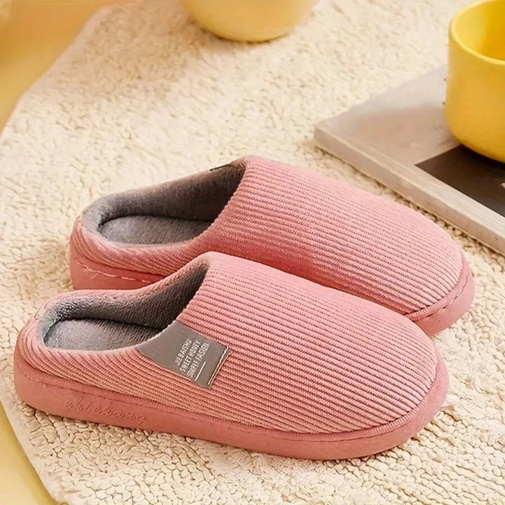 Women's Fleece Slippers with Soft Lining and Non-Slip Sole