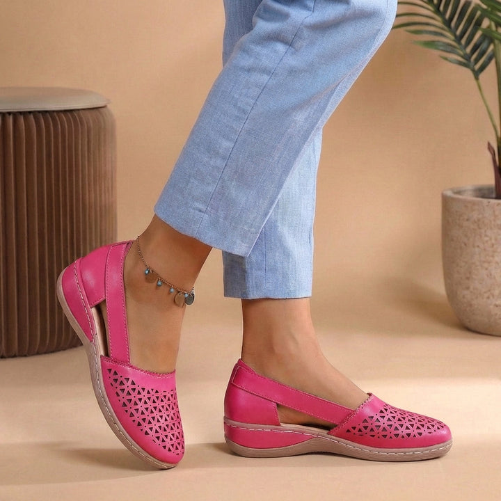 Women's Breathable Cut-Out Loafers for Walking Comfort