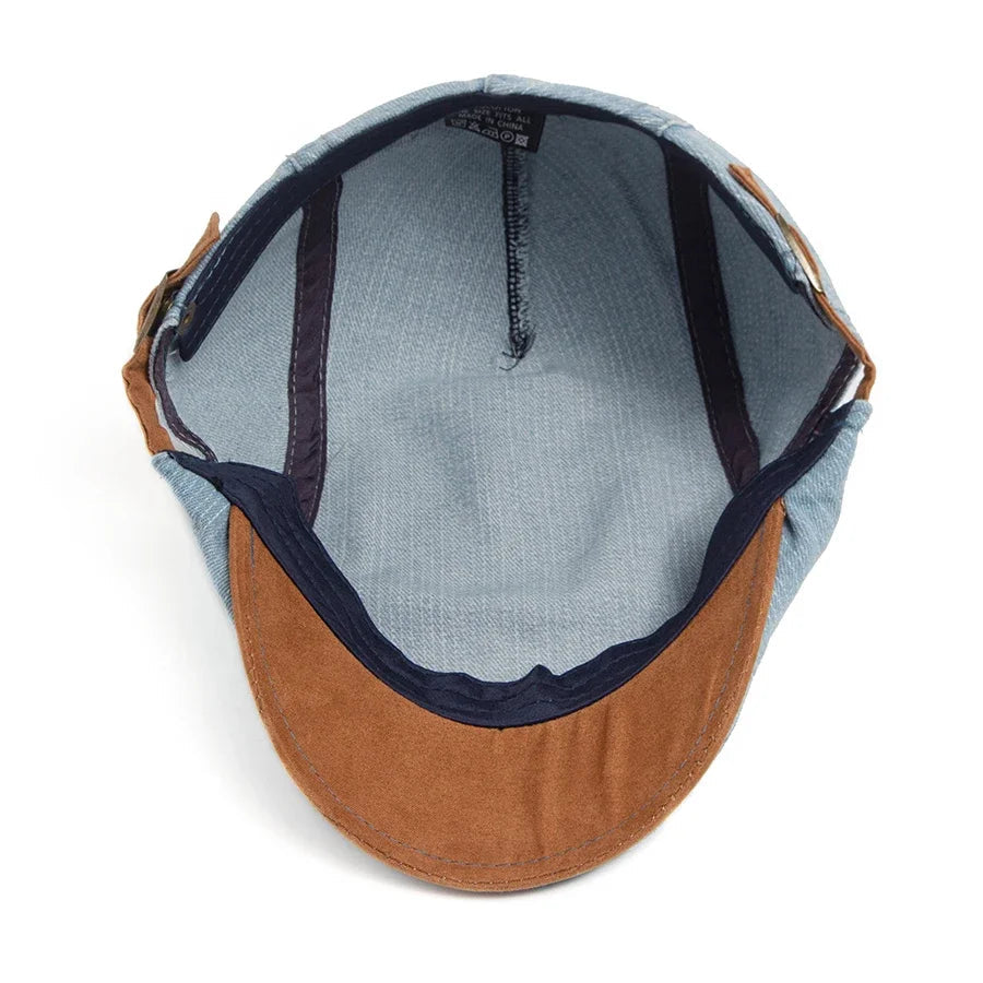 Lucas | Stylish Denim Flat Cap Hat