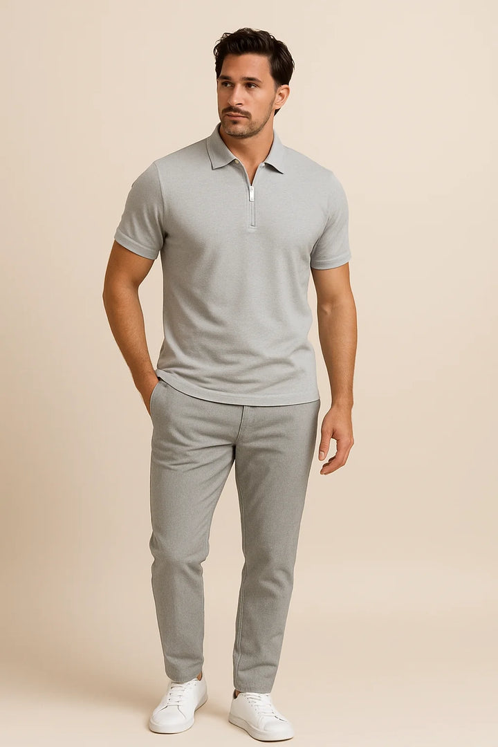 Robert Zip Polo Shirt – Slim Fit