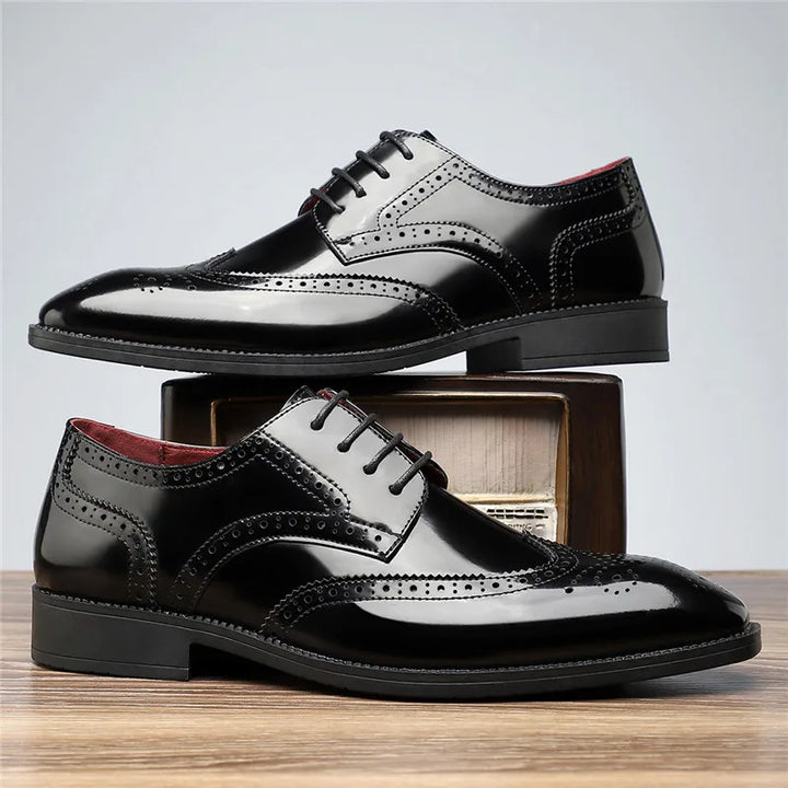 Arc Leather Wingtip Oxford Shoes