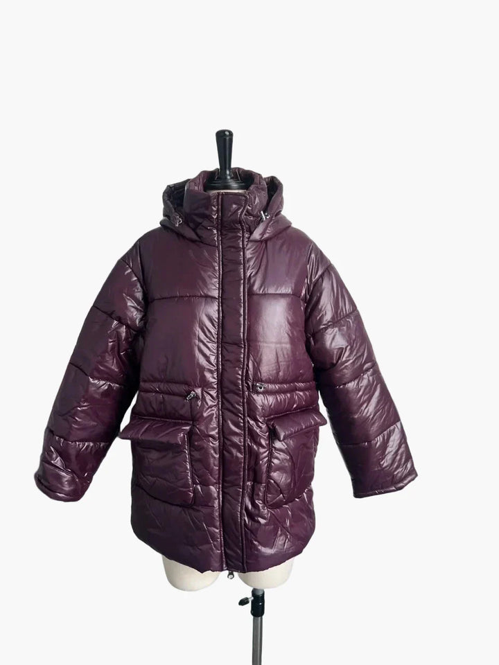 Women's Fitted Quilted Jacket with Hood