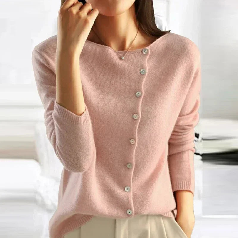 Soft Cashmere Cardigan with Buttons for Autumn