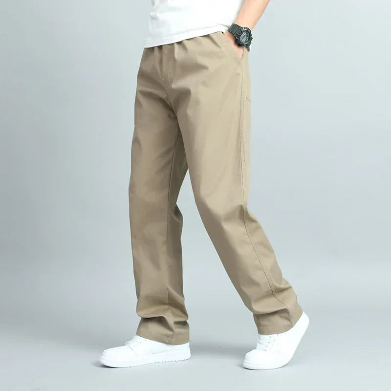 Men's Wide-Leg Trousers with Elasticated Waist