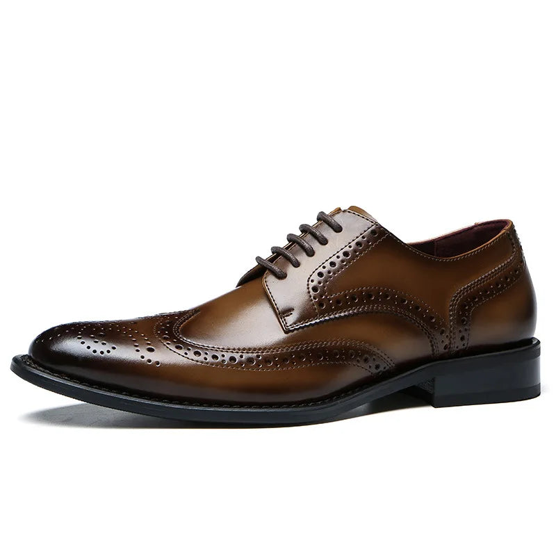 Vicenza Leather Wingtip Brogue Shoes